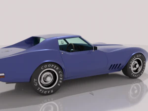 chevrolet corvette c3 - 1968 3D Model
