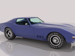 chevrolet corvette c3 - 1968 3D Model