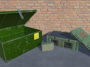 ammo box pbr game ready 3D मॉडल