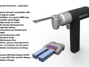 Rescuer Surgical Powersaw 3D Model