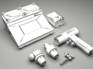 Rescuer Powersaw 2 - Surgical Powersaw Set 3D Модель
