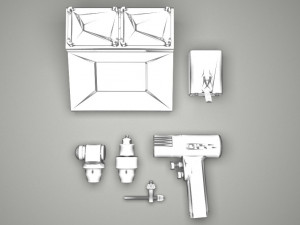 Rescuer Powersaw 2 - Surgical Powersaw Set 3D Модель
