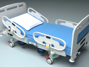 Intensivpflegebett 4K 3D Modell