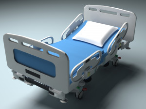 Intensive Care Bed 4K 3D-Modell