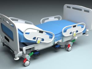 Intensive Care Bed 4K 3D-Modell
