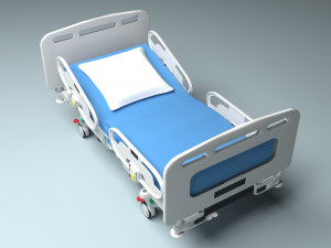 Intensive Care Bed 4K 3D-Modell