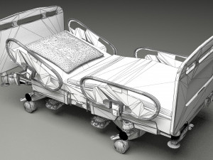 Intensive Care Bed 4K 3D-Modell