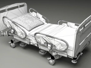 Intensive Care Bed 4K 3D Model