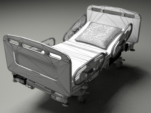 Intensive Care Bed 4K 3D-Modell