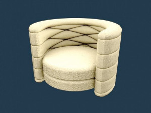 Round Armchair 3D Модель