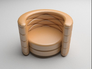 Round Armchair 3D Модель