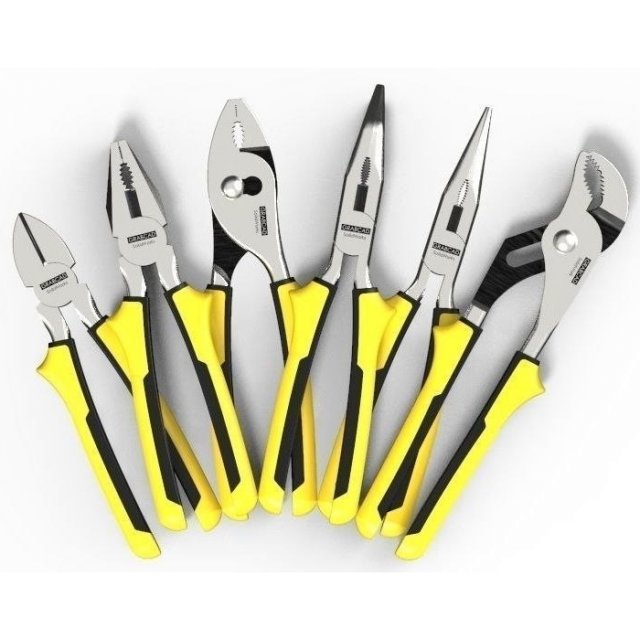 Pliers Set - 6 Pieces Model 3D .c4d .max .obj .3ds .fbx .stl .blend 