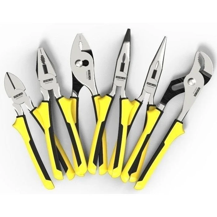 Pliers Set - 6 Pieces 3D Model .c4d .max .obj .3ds .fbx .stl .blend 