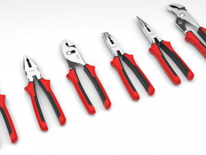 Pliers Set - 6 Pieces Model 3D