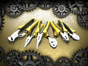 Pliers Set - 6 Pieces 3D Model