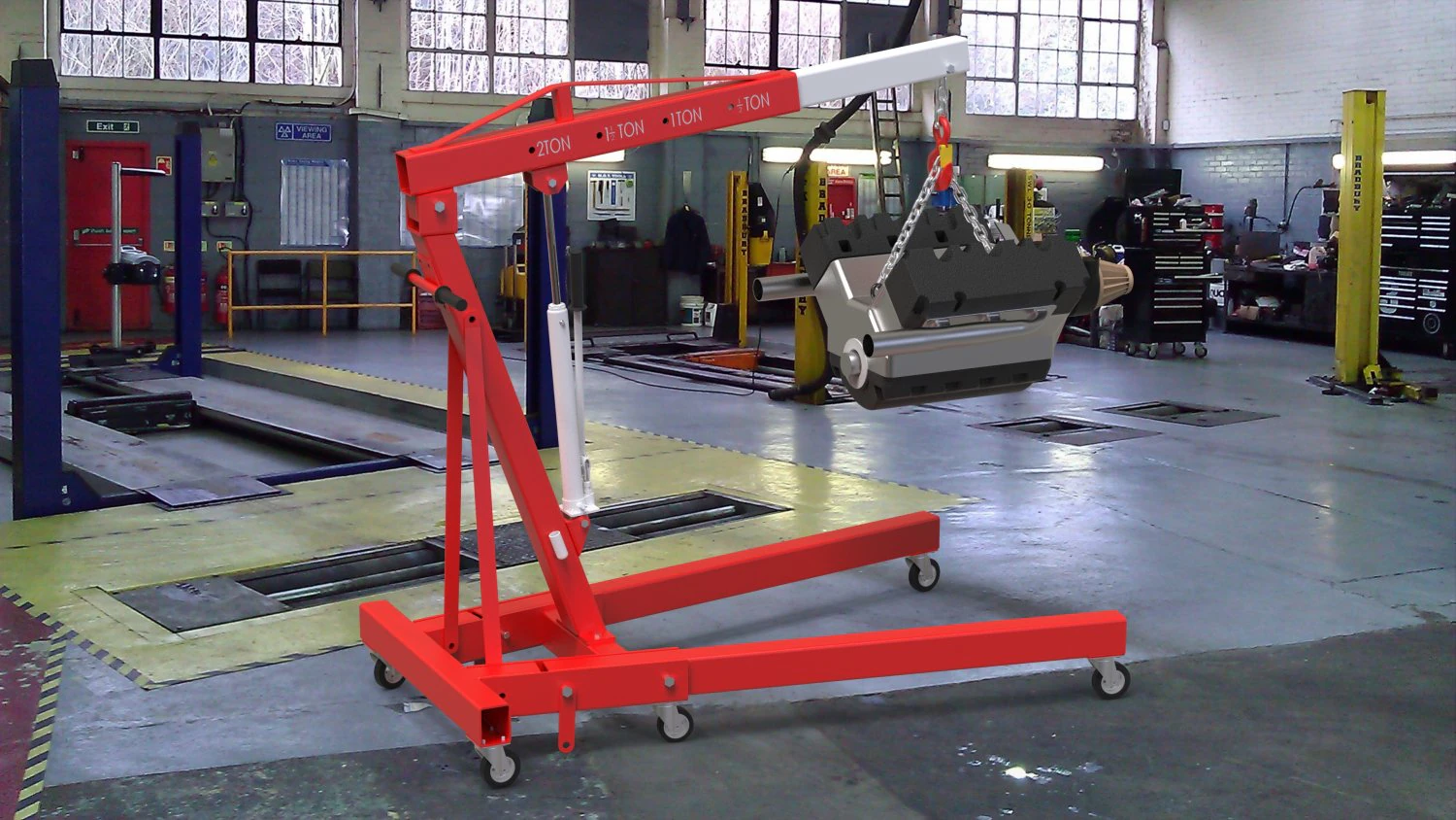 折りたたみエンジン クレーン 4K 3Dモデル .c4d .max .obj .3ds .fbx .stl .blend 