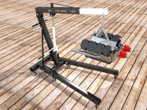 Folding Engine Crane 4K Model 3D