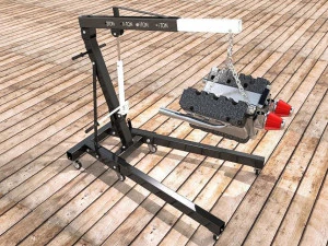 折りたたみエンジン クレーン 4K 3Dモデル