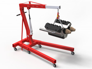 Folding Engine Crane 4K Model 3D