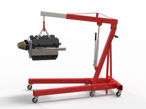 Folding Engine Crane 4K Model 3D