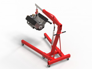 Folding Engine Crane 4K Model 3D