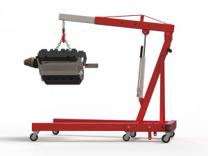 Folding Engine Crane 4K Model 3D