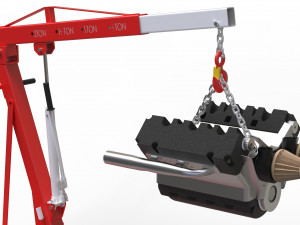Folding Engine Crane 4K Model 3D