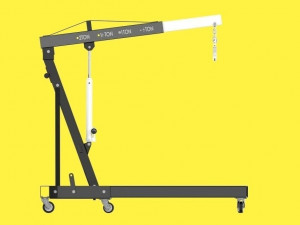 Folding Engine Crane 4K Model 3D