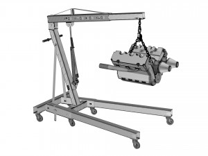 Folding Engine Crane 4K Model 3D