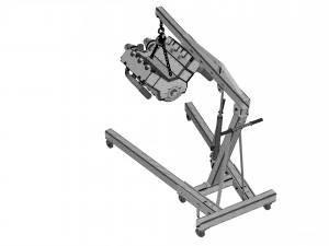 折りたたみエンジン クレーン 4K 3Dモデル