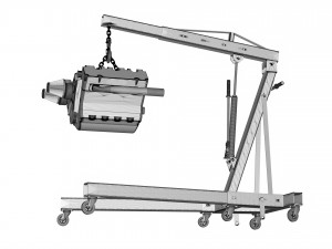 Folding Engine Crane 4K Model 3D