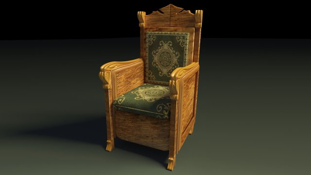 King Throne 2 - 4K 3D मॉडल .c4d .max .obj .3ds .fbx .stl .blend 