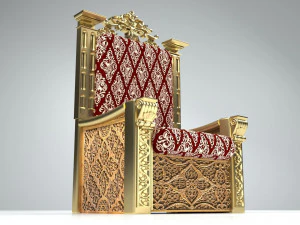 King Throne 4K 3D Model