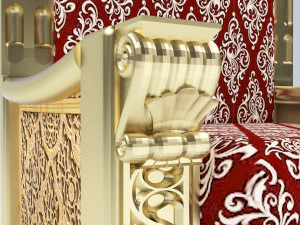 King Throne 4K 3D Model