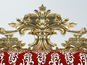 King Throne 4K Modello 3D