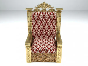 King Throne 4K 3D Model