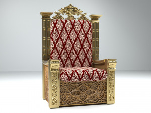 King Throne 4K Modello 3D