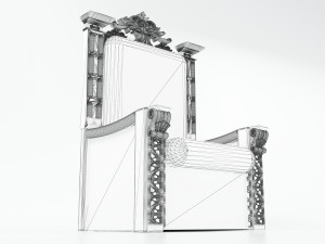 King Throne 4K Modello 3D