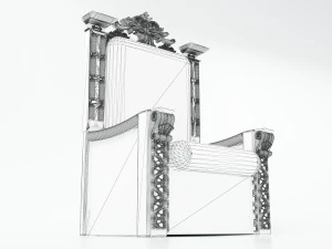 King Throne 4K 3D Model
