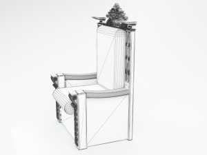 King Throne 4K Modello 3D