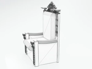 King Throne 4K 3D Model