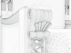 King Throne 4K Modello 3D