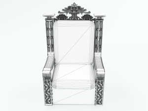 King Throne 4K Modello 3D