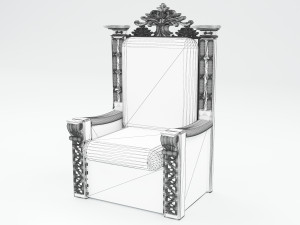 King Throne 4K Modello 3D