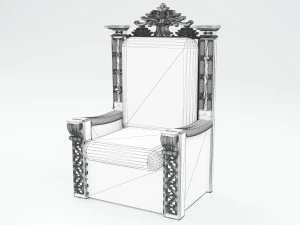 King Throne 4K 3D Model