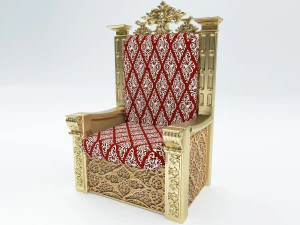 King Throne 4K 3D Model