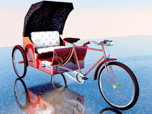 Bike Rickshaw 6 3D Model