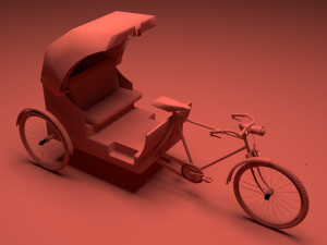 Bike Rickshaw 6 3D Model