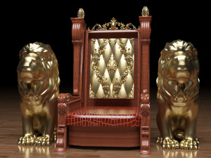 King Throne 3 - 4K 3D-Modell