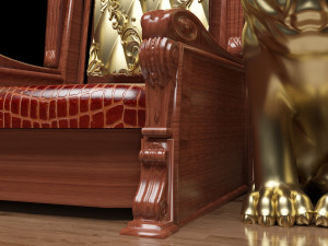 King Throne 3 - 4K 3D-Modell